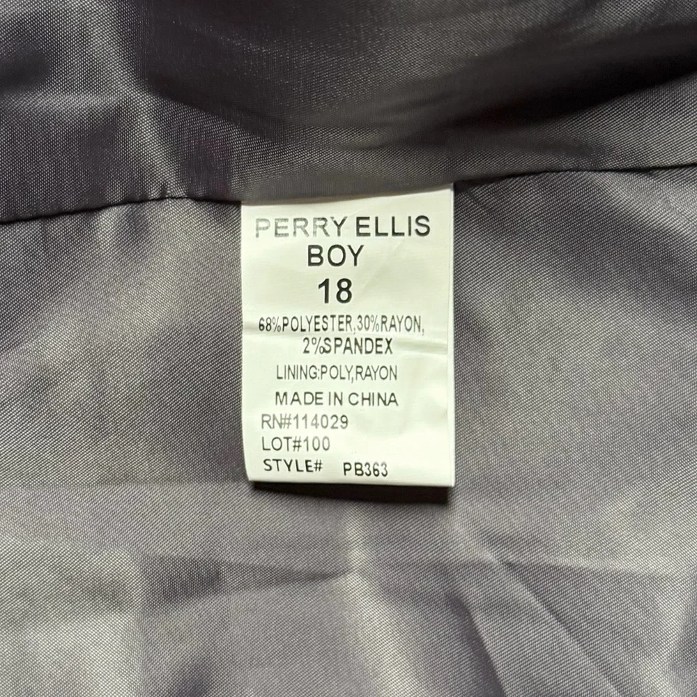 Perry Ellis Boy U-Neck Suit Vest Grey